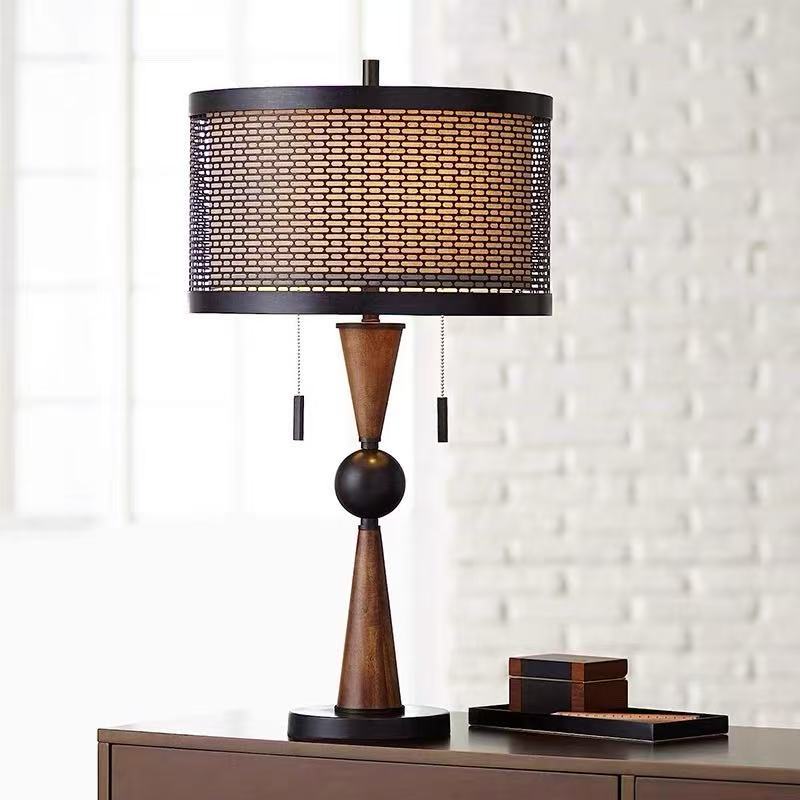 Wabi-Sabi Rattan Table Lamp - Woven Shade