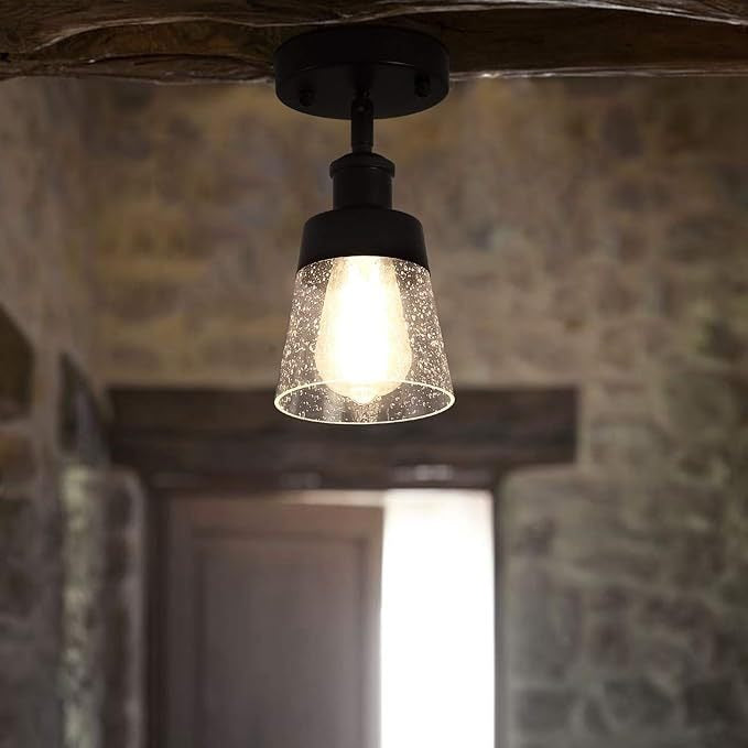 Seeded Glass Ceiling Light