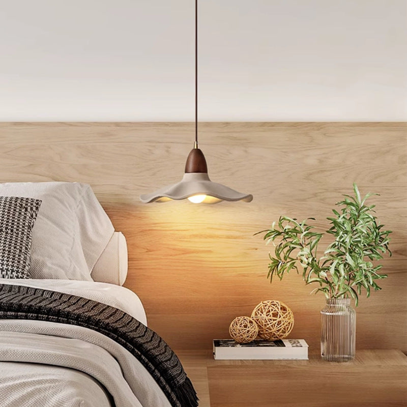 Lotus Cement Pendant Light 42cm | Wabi Sabi Japandi Ceiling Lamp