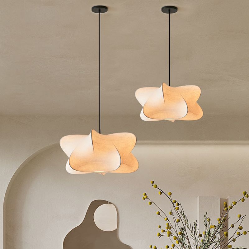 Wabi Sabi Fabric Pendant Light - Sculptural Shade