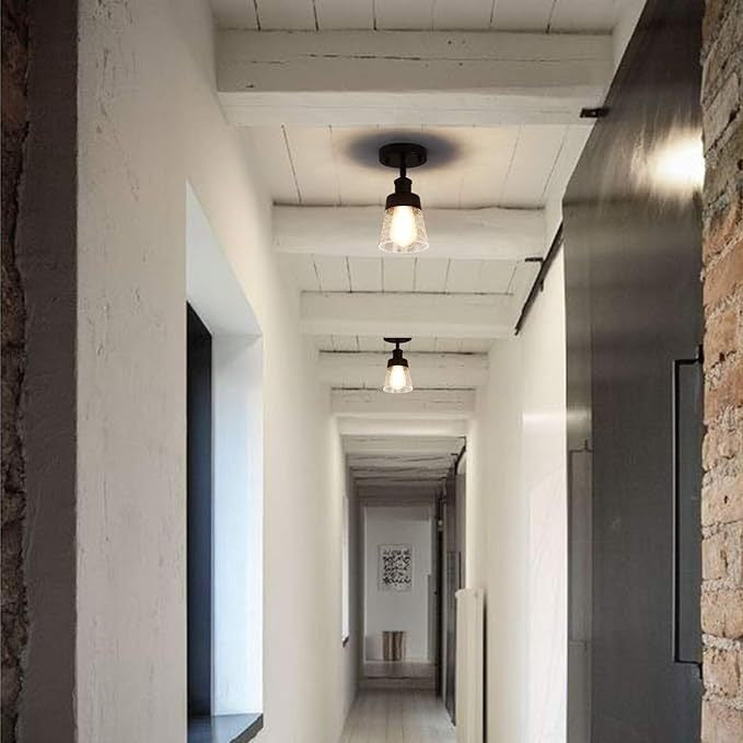 Seeded Glass Ceiling Light