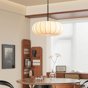 Wabi Sabi Silk Pendant Light - Pumpkin Shade