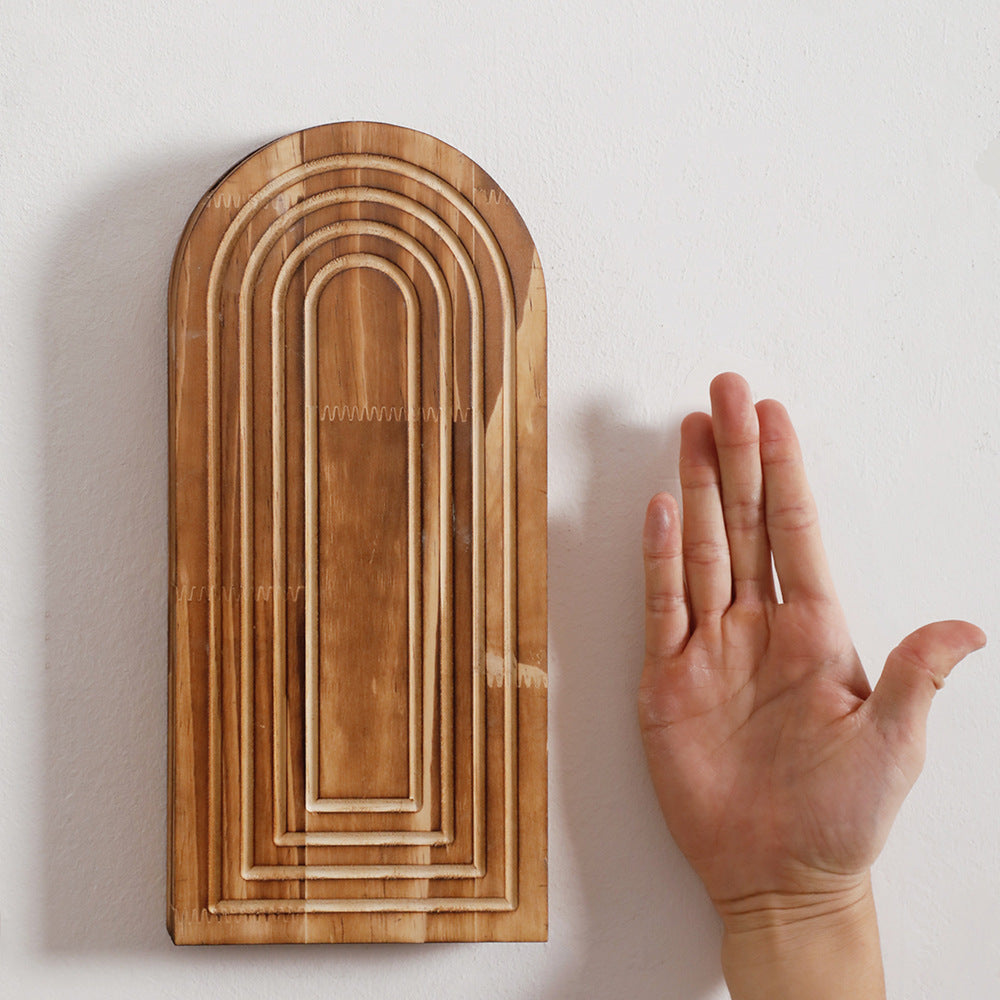 Arch Wooden Wall Vase Set of 2