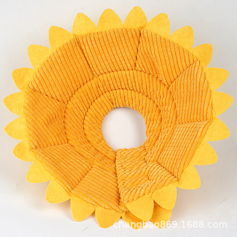 Sunflower Recovery Cone for Pets