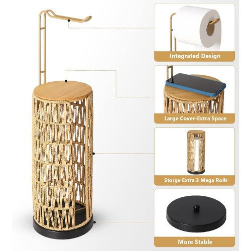 Boho Toilet Paper Storage Stand