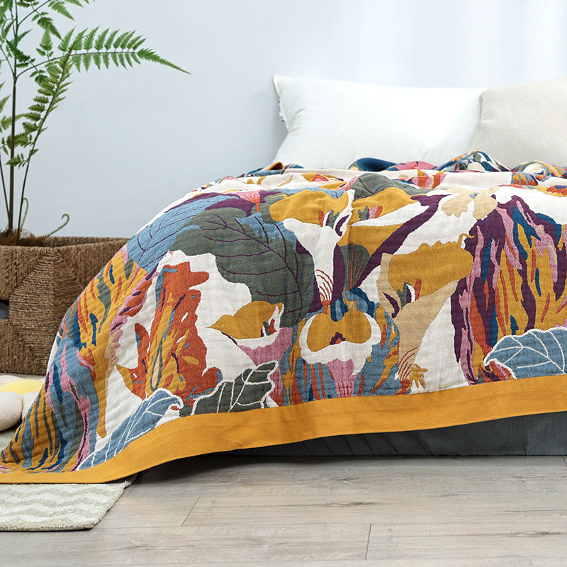 Reversible Cotton Boho Throw Blanket - Available in 3 Sizes