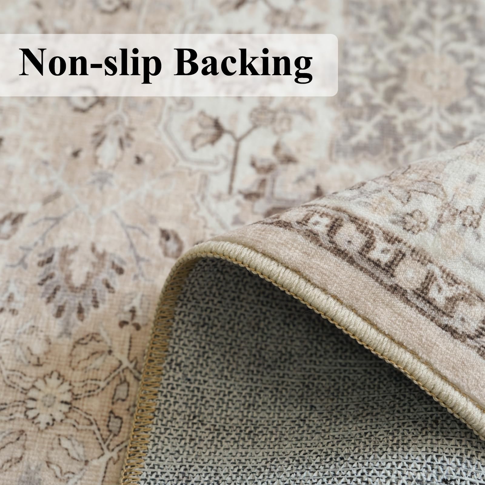 Vintage Persian Washable Non-Slip - Runner Rug