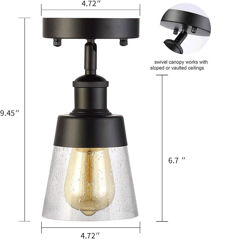 Seeded Glass Ceiling Light