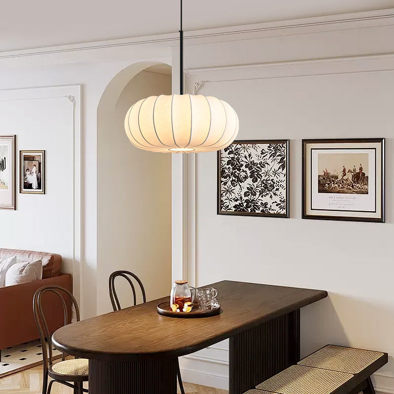 Wabi Sabi Silk Pendant Light - Pumpkin Shade