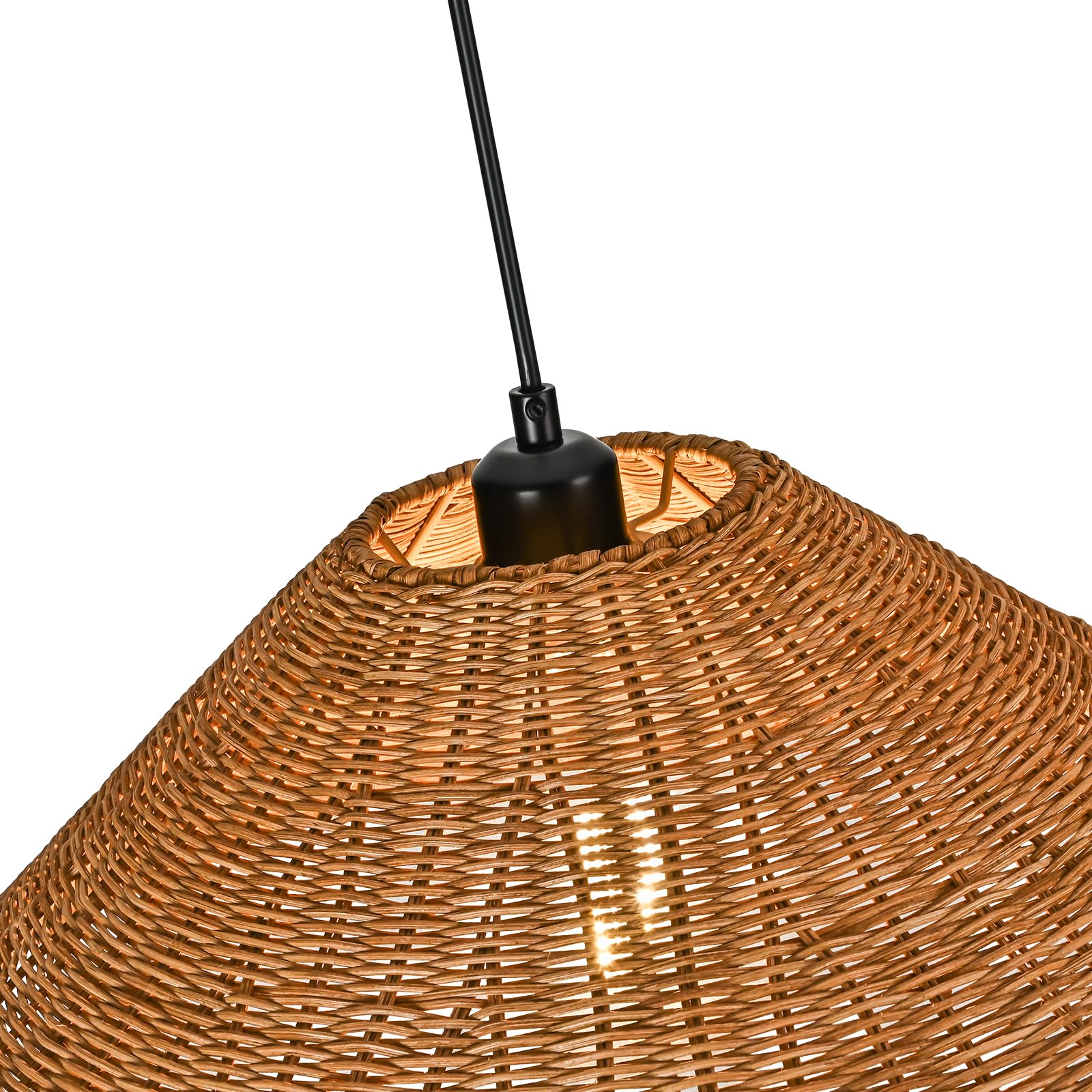 Large Rattan Dome Pendant Light