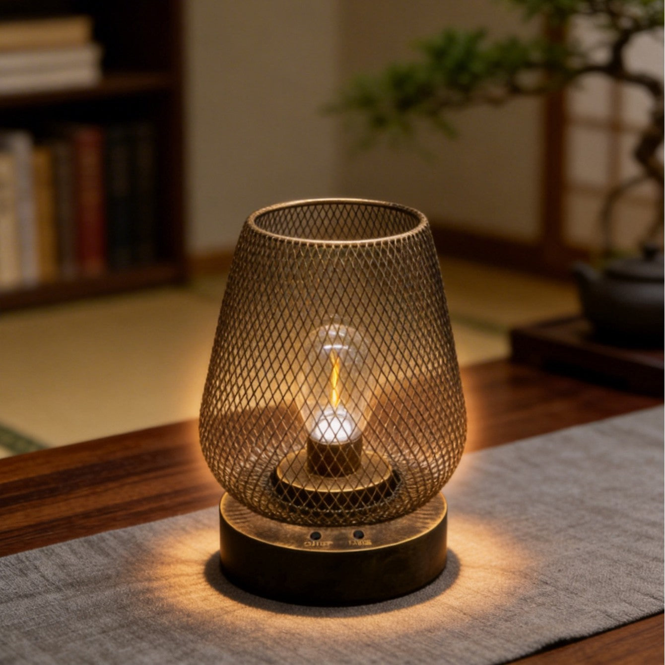 Vintage Lantern Table Lamps Set of 2 - LED Bulbs Included
