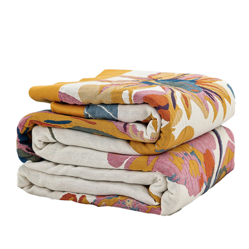Reversible Cotton Boho Throw Blanket - Available in 3 Sizes