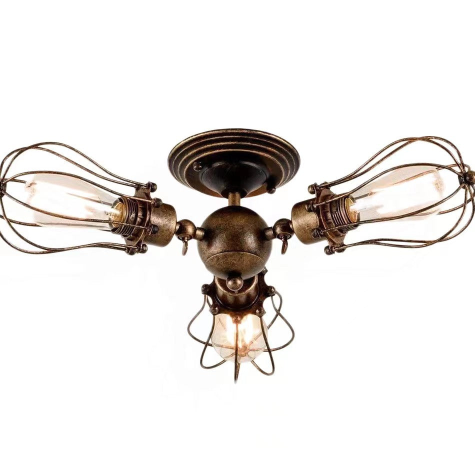 Patina Bronze Industrial Ceiling Light