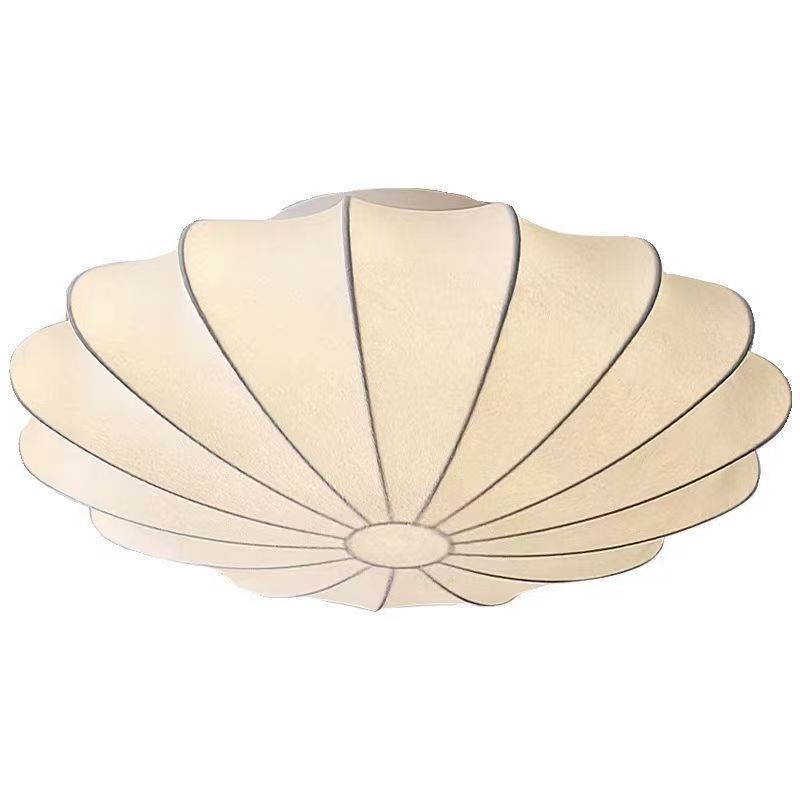 Japanese Silk Ceiling Light - Wabi Sabi Style