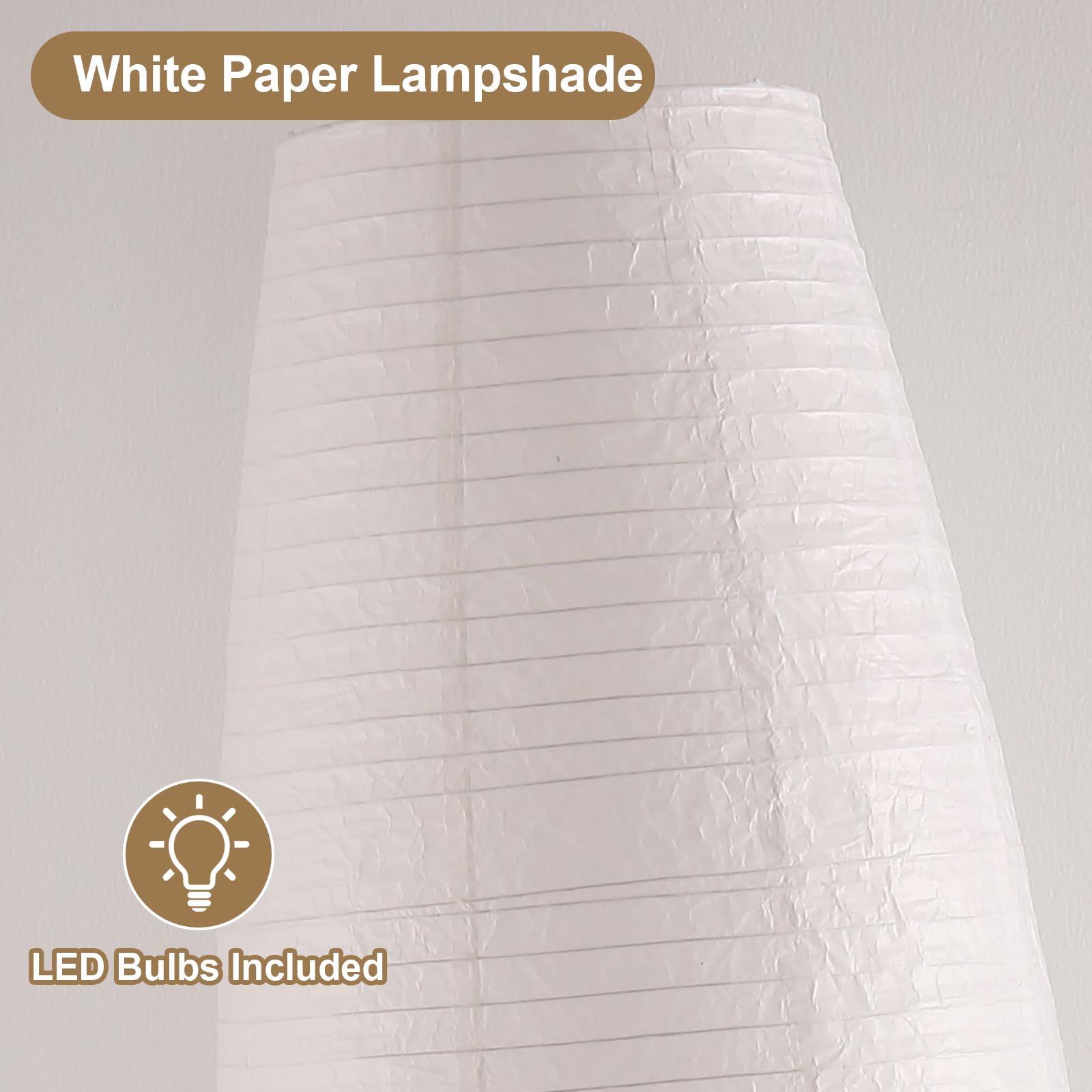 Japanese Rice Paper Floor Lamp - 3 Color Temperatures
