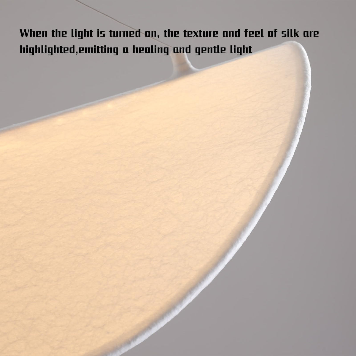 Sculptural Silk Pendant Light - Adjustable Hanging