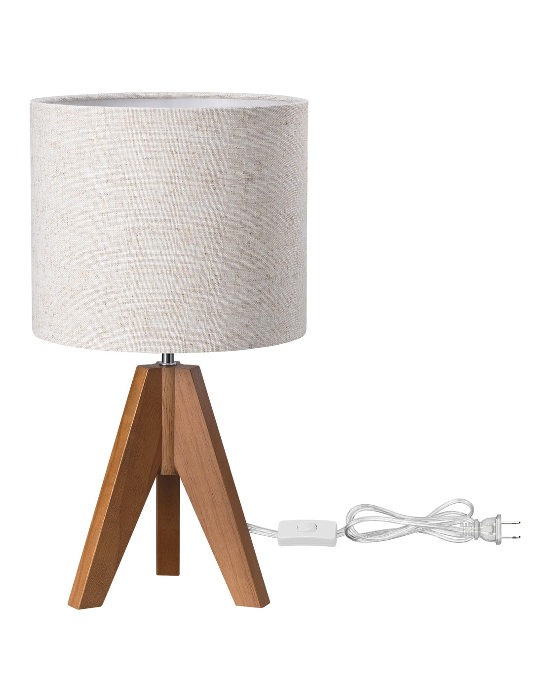 Nordic Wooden Tripod Bedside Lamp