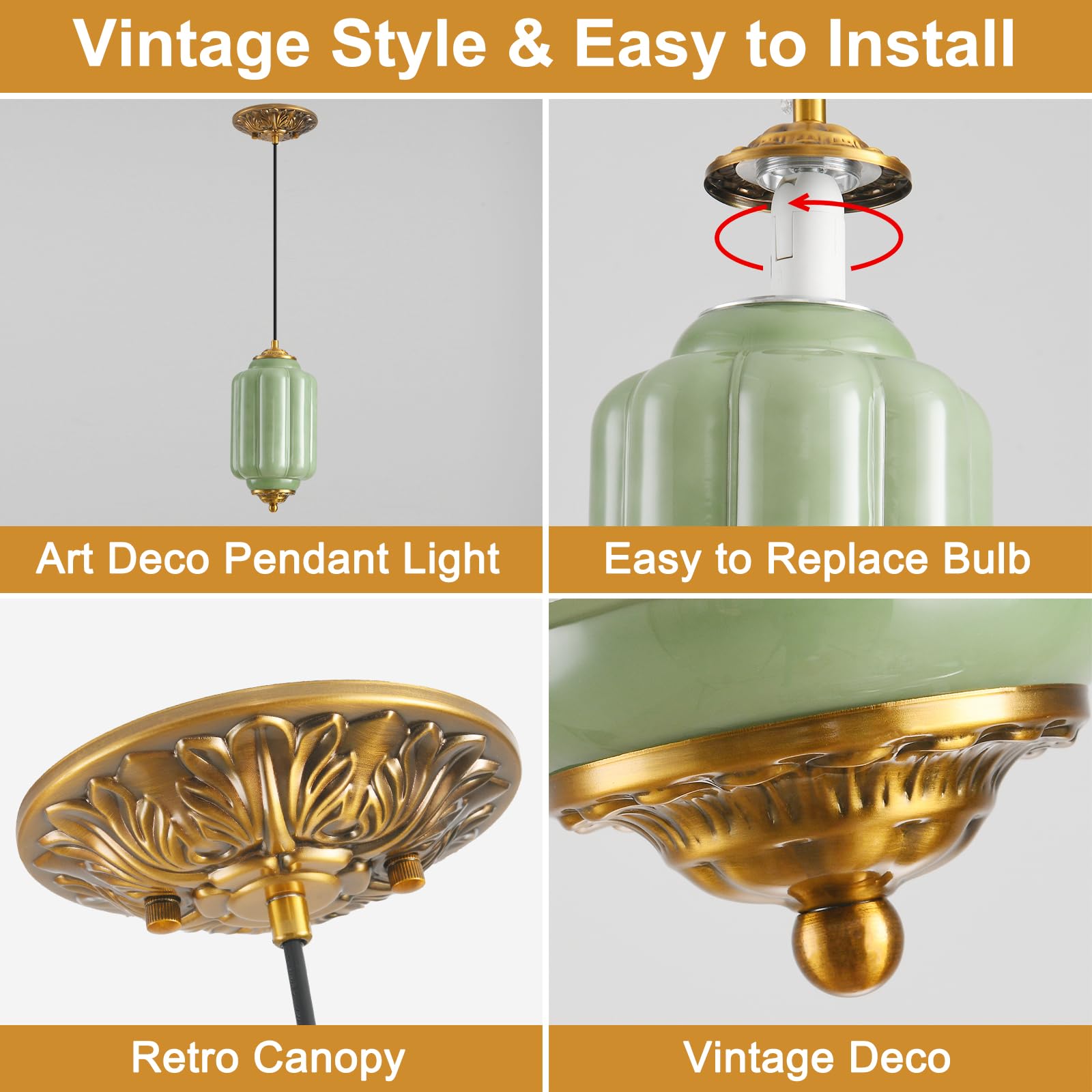 Jade Glass Pendant Light