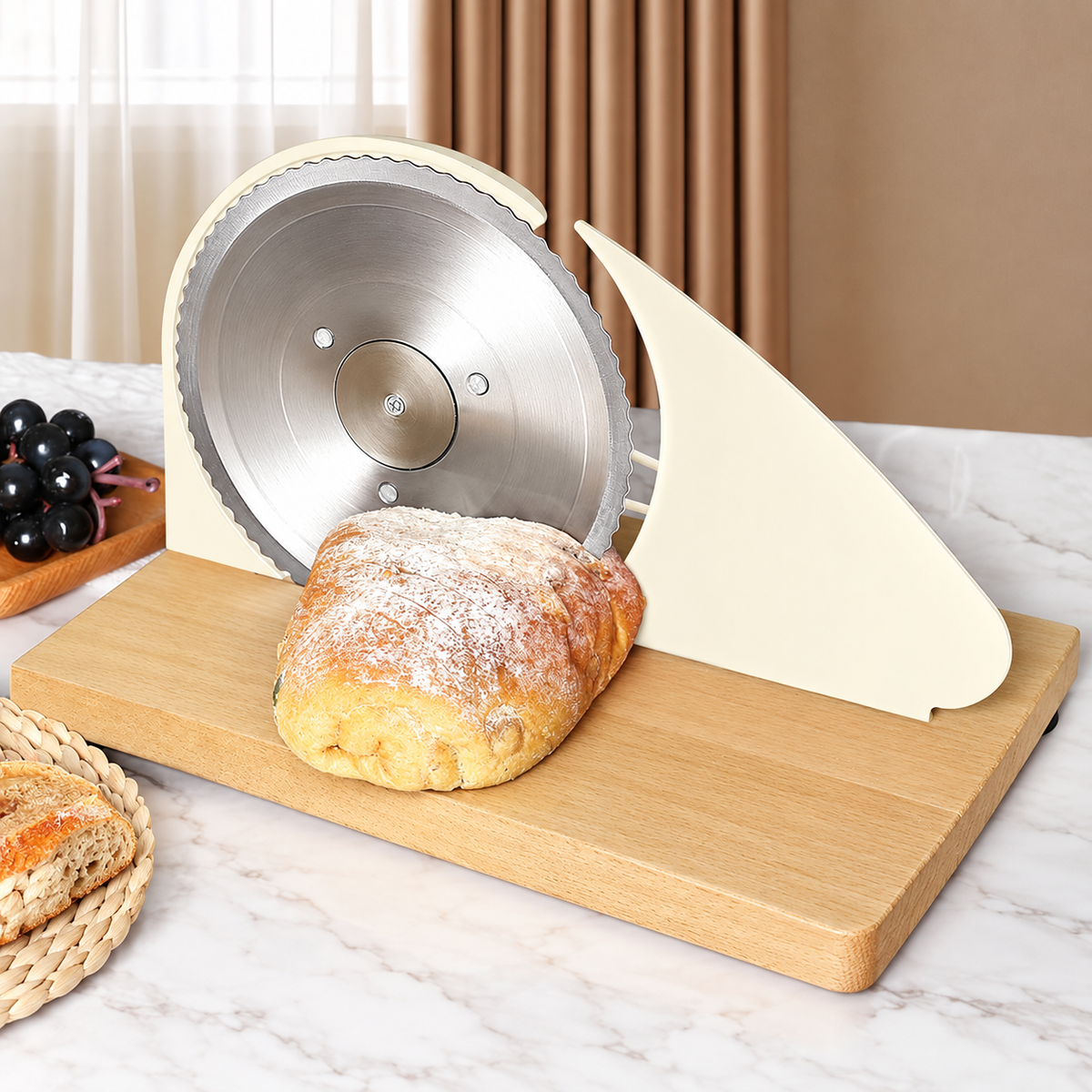 Manual Sourdough Slicer – Hand Crank Design