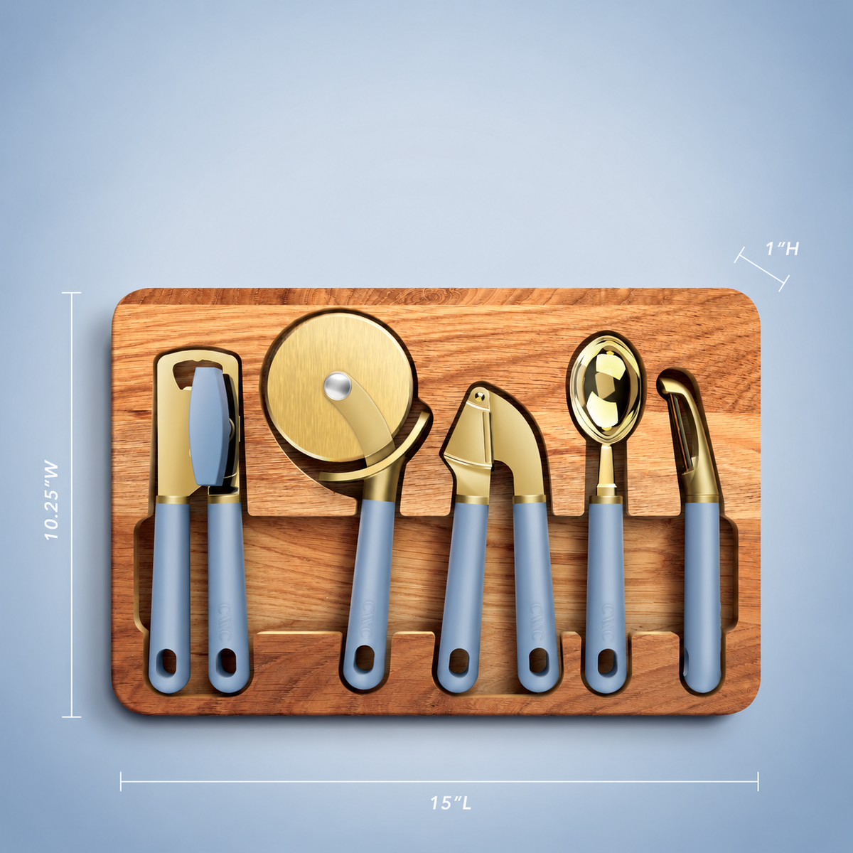 Acacia Cutting Board Kitchen Tool Set 6-Piece