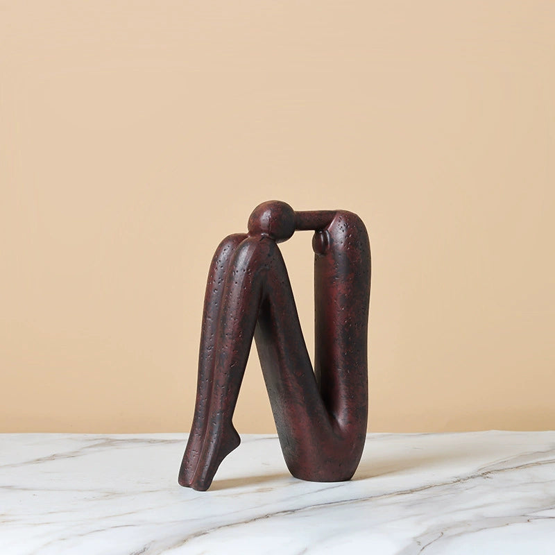 Retro Stickman Bookend Sculptures