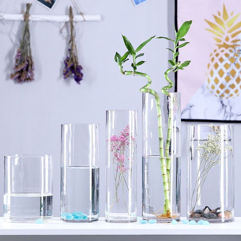 Modern Glass Cylinder & Oval Vases