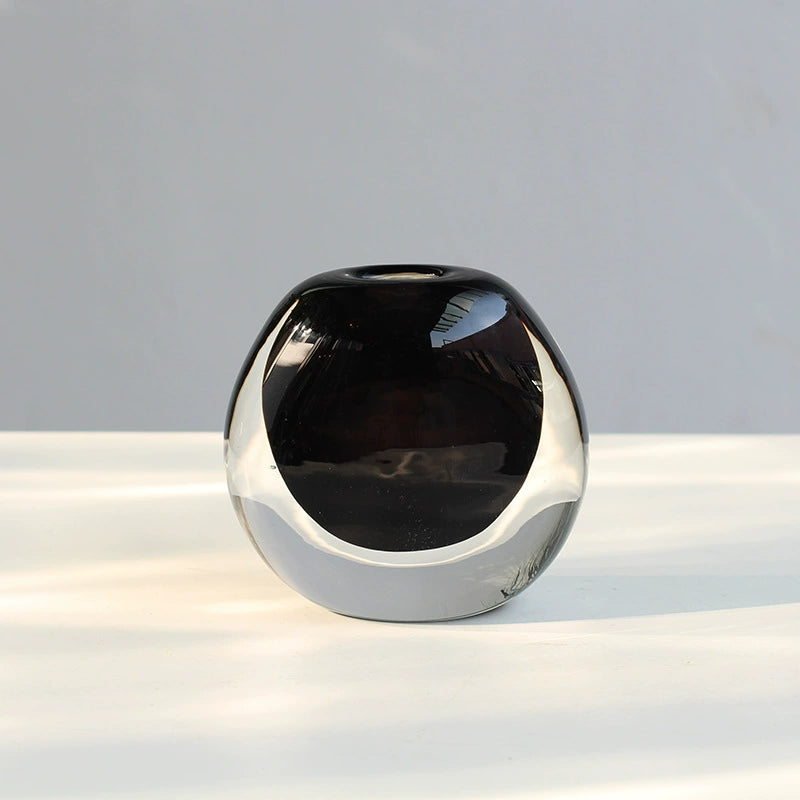 Modern Thick-Bottom Blown Glass Vase