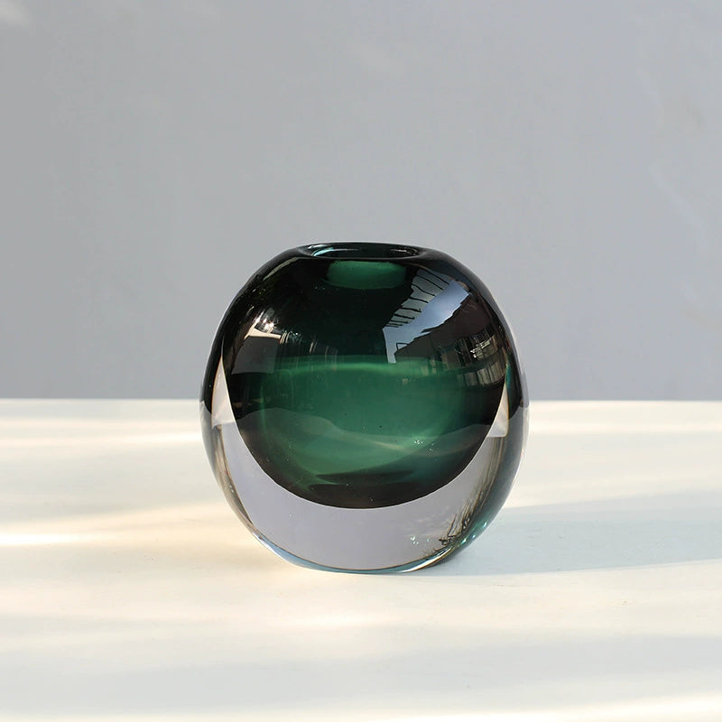 Modern Thick-Bottom Blown Glass Vase