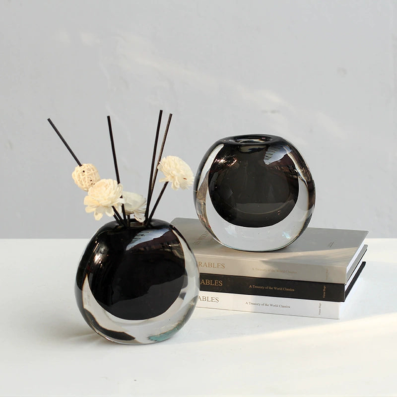 Modern Thick-Bottom Blown Glass Vase