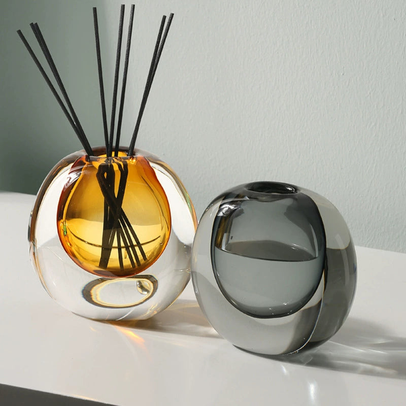 Modern Thick-Bottom Blown Glass Vase