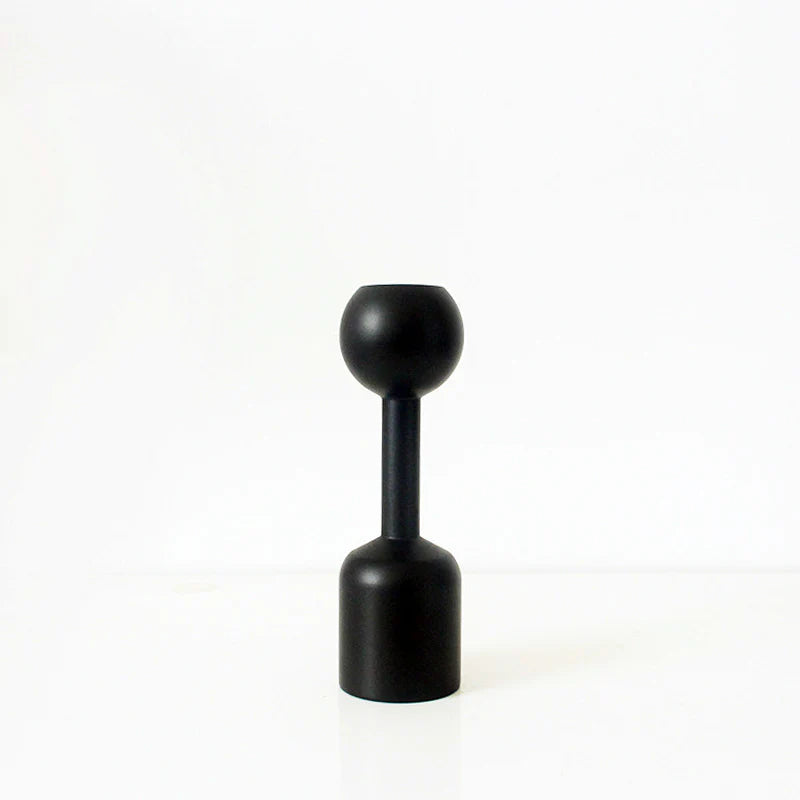 Midnight Black Taper Holder