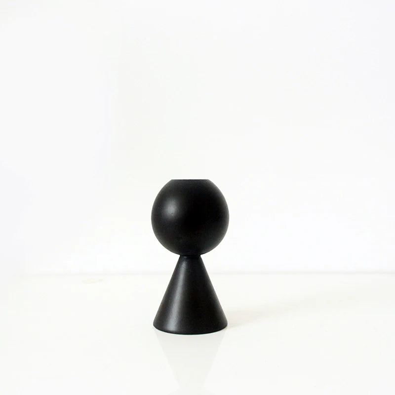 Midnight Black Taper Holder