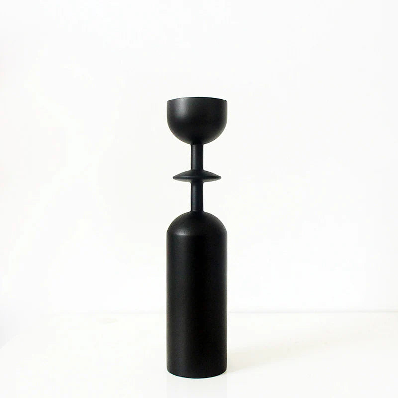 Midnight Black Taper Holder