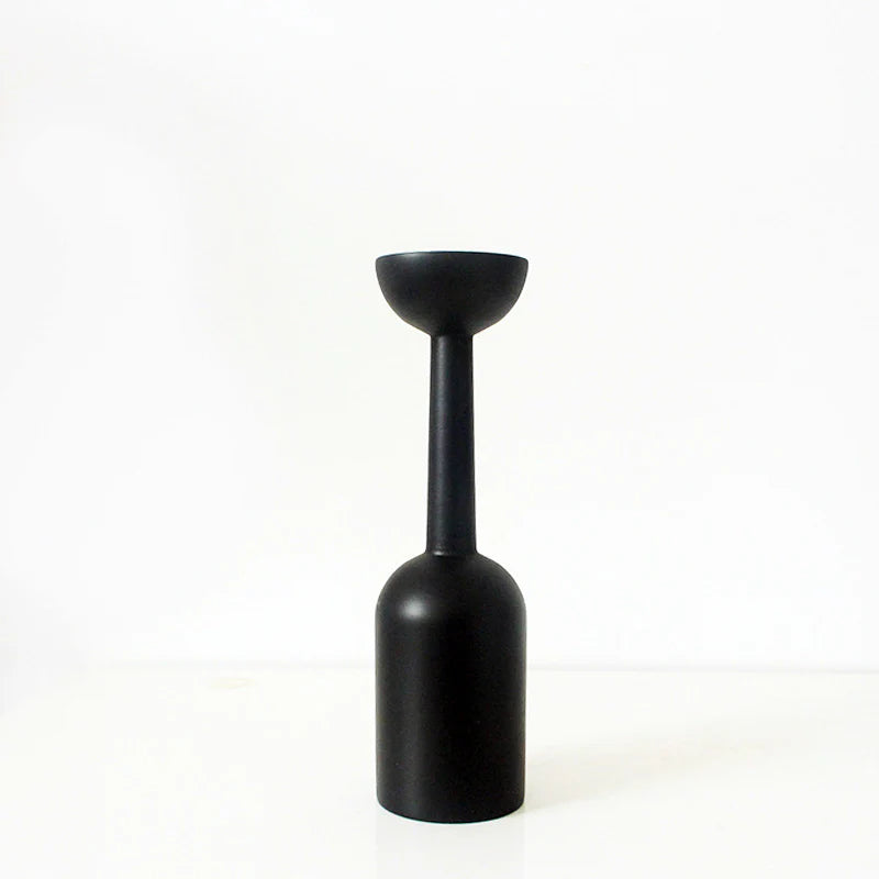 Midnight Black Taper Holder