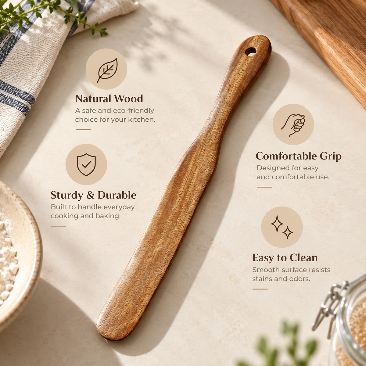 Acacia Wood Sourdough Spurtle
