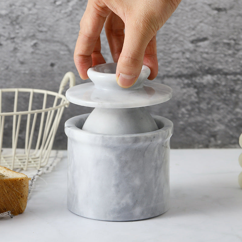 Natural Marble Butter Keeper