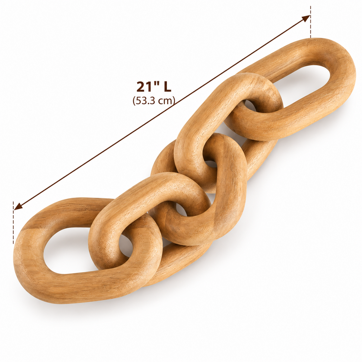 Natural Wood Chain Link Decor