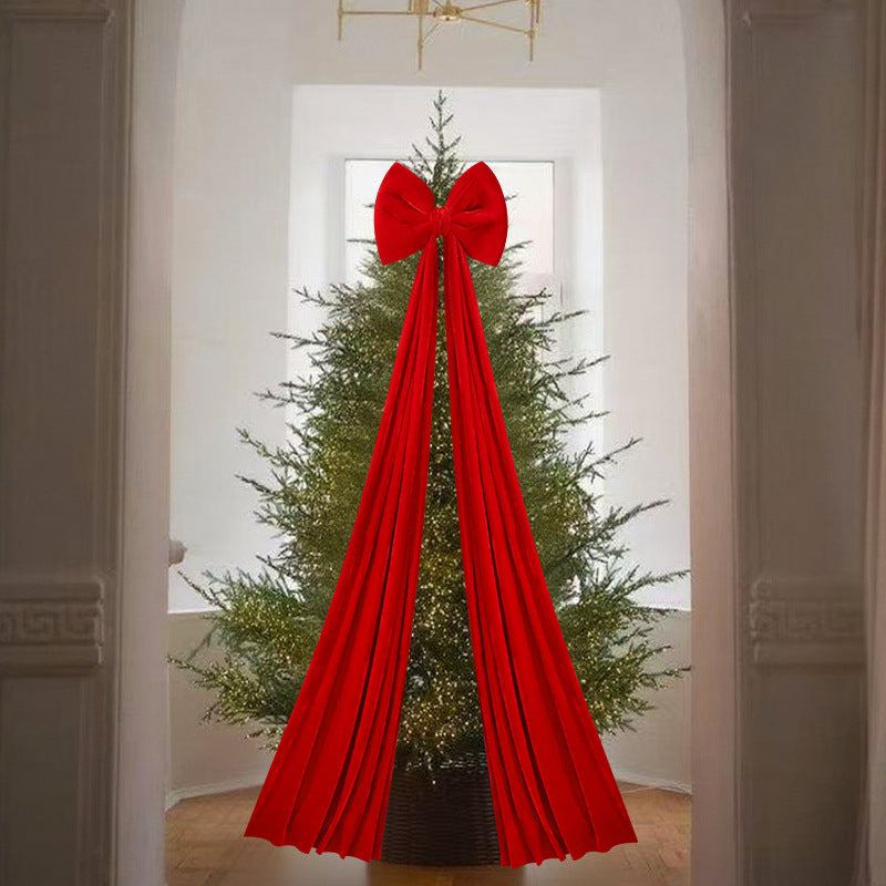Royal Velvet Christmas Bow with Flowing Tails