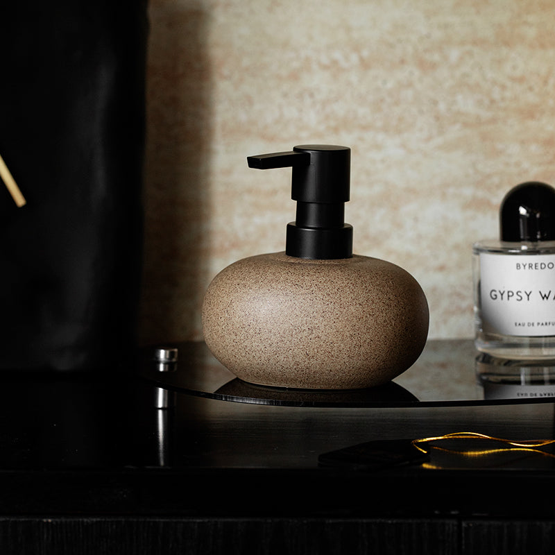 Wabi-Sabi Style Stoneware Press Bottle Dispenser
