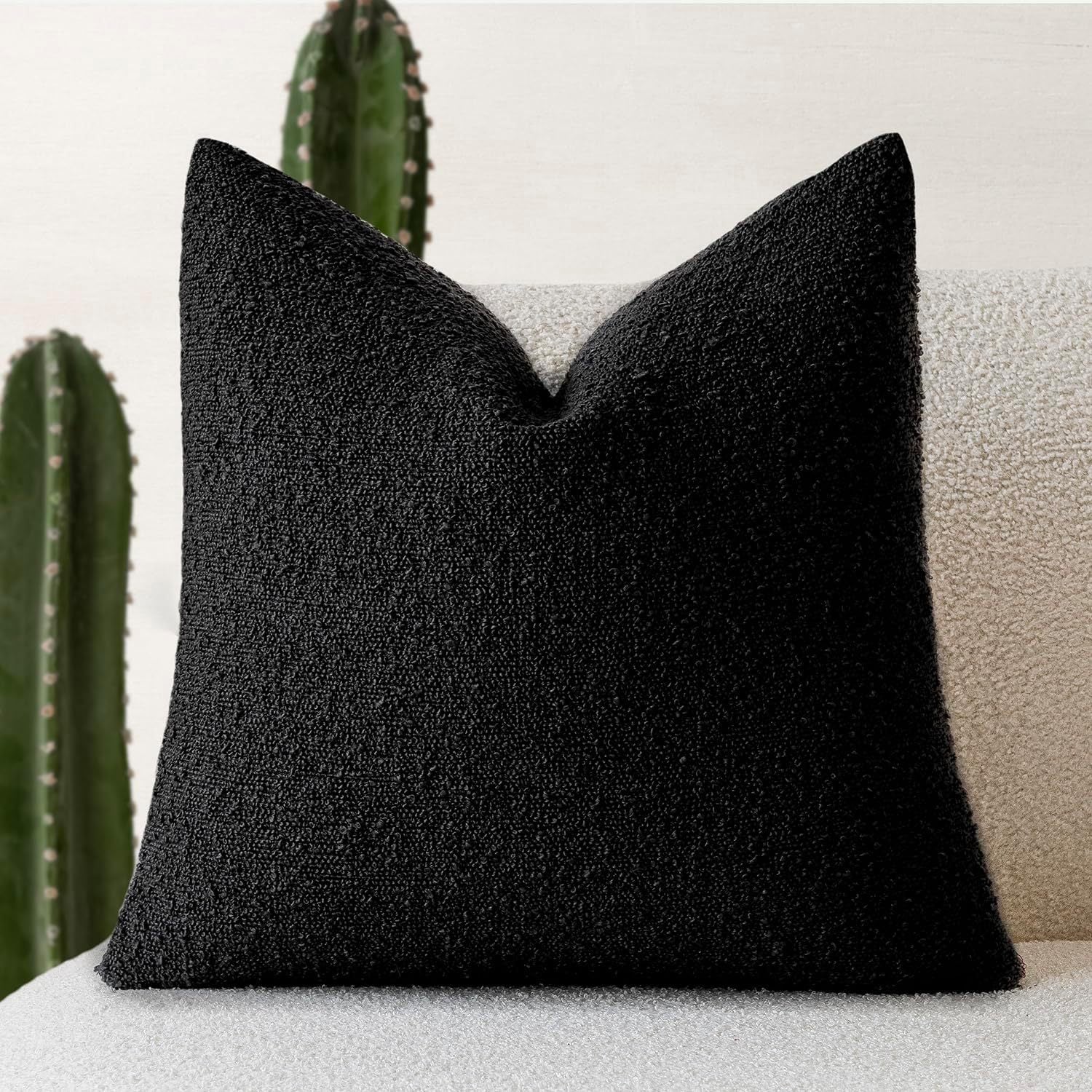 Bouclé Textured Cushion Cover