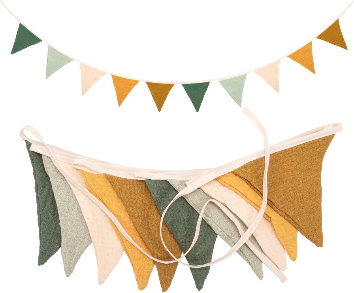 Cotton Triangle Bunting Garland | Neutral Party & Nursery Decor