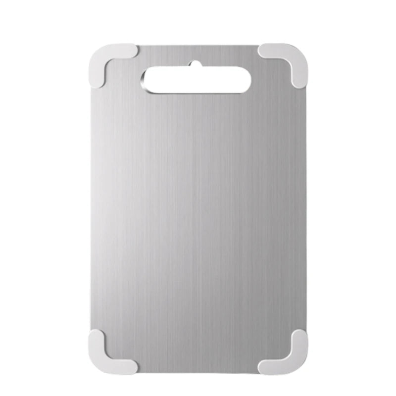 Anti-Slip Stainless Steel Cutting Board with Silicone Corners