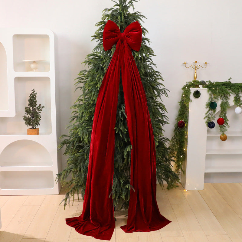 Royal Velvet Christmas Bow with Flowing Tails