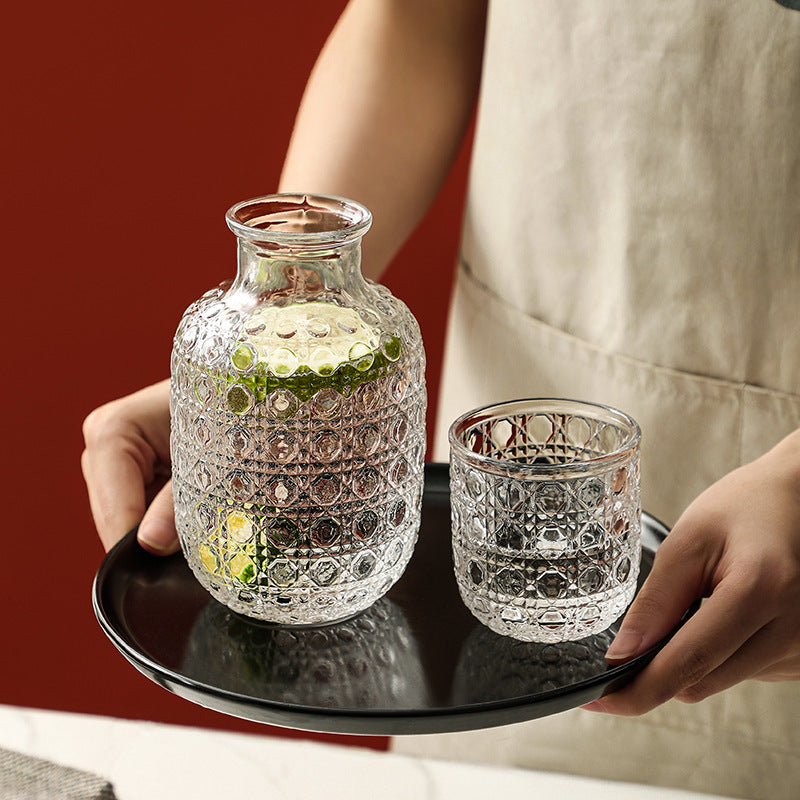 Diamond Glass Water Kettle Set