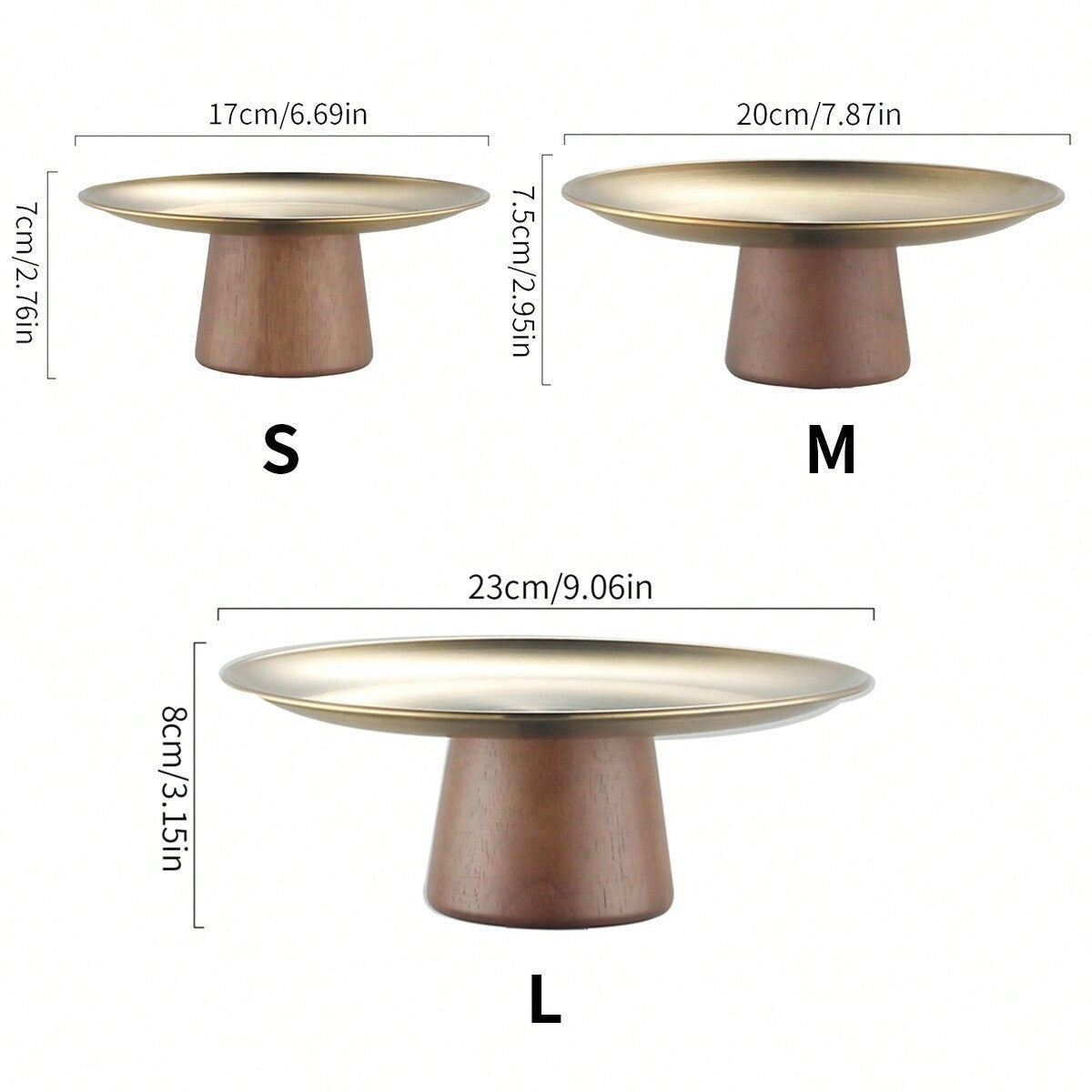 Stainless Steel High-Foot Dessert Tray