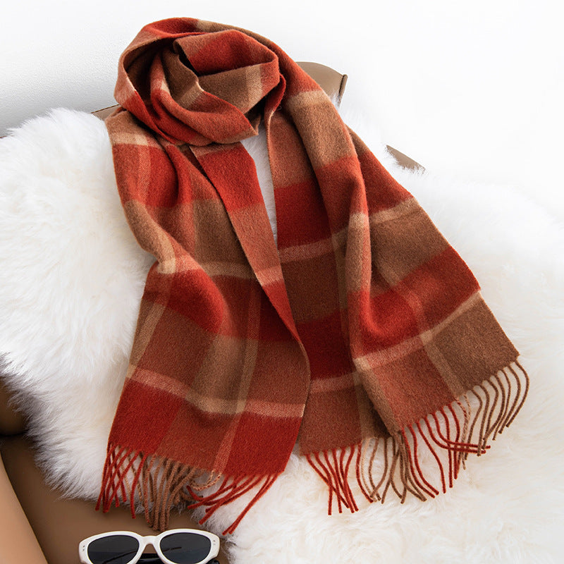 Wool Plaid Scarf
