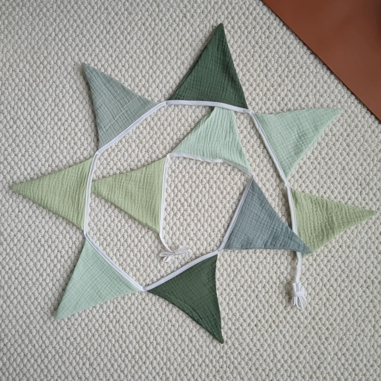 Cotton Triangle Bunting Garland | Neutral Party & Nursery Decor