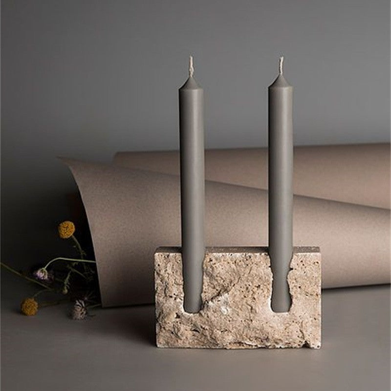 Natural Stone Candle Holder