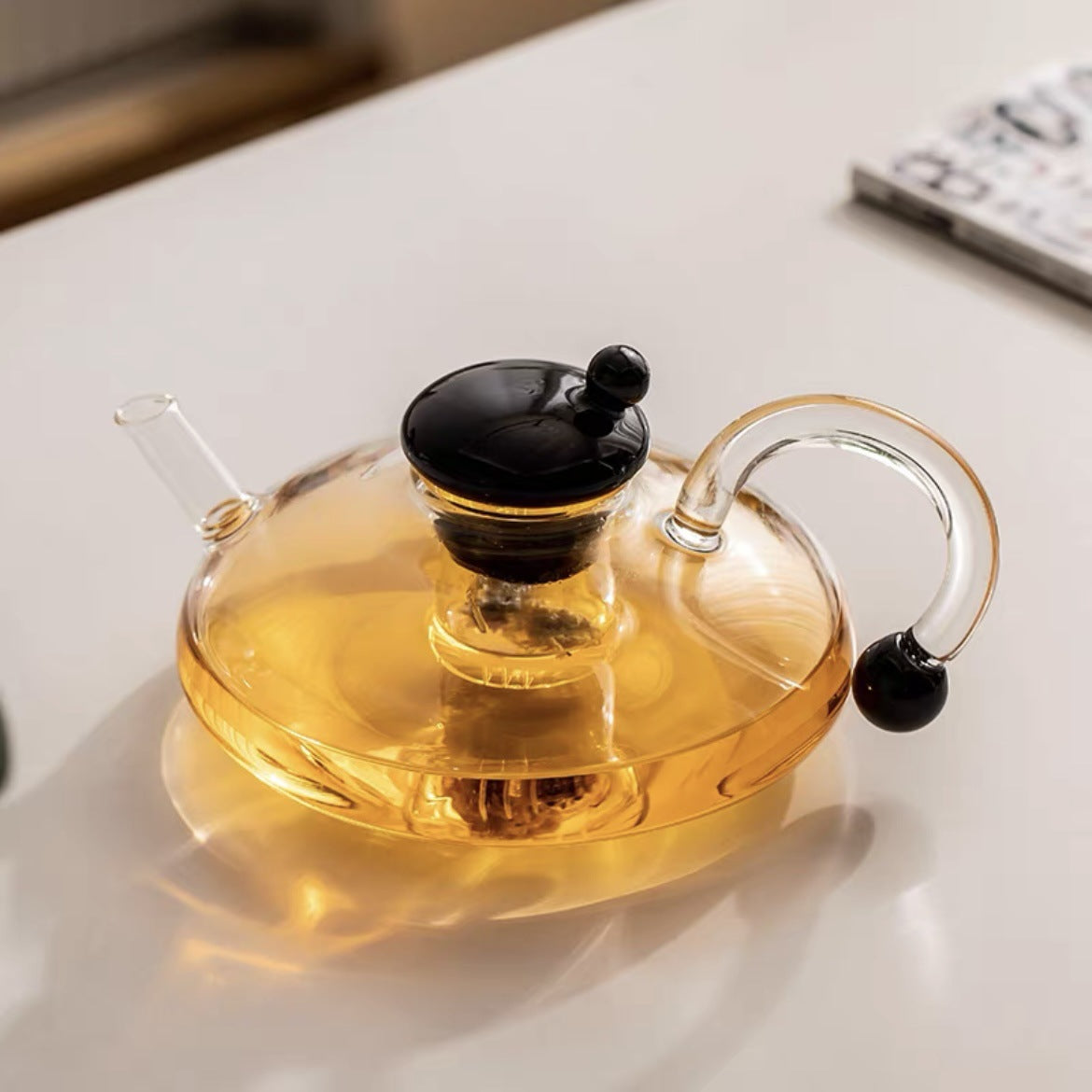 Nordic-Style Borosilicate Glass Teapot