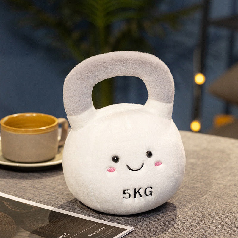 Cute Plush Kettlebell | Dumbbell Toy with Handle